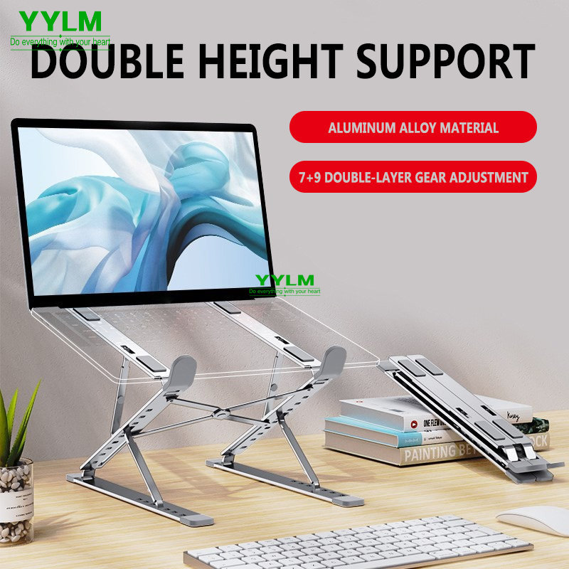 Cooling Stand Tablet - YYLM N8 ラップトップスタンドアルミ Macbook 用調節可能なポータブルより安定したラップトップスタンド冷却スタンド折りたたみ式ノートブックホルダー