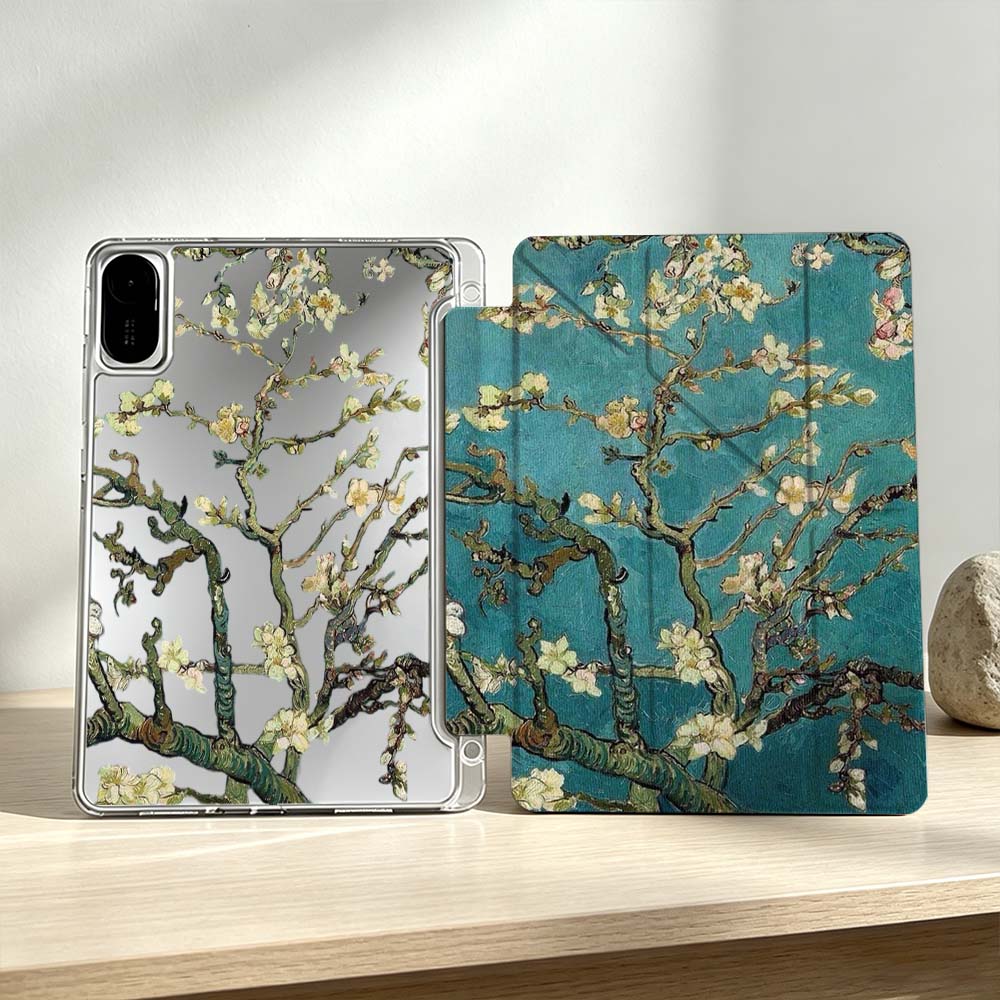 Redmi Tablet Accessories - アートアプリコットブロッサム柄 Xiaomi Mi Pad 8 7