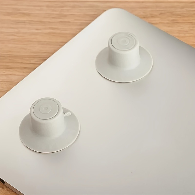 Cooling Stand Tablet - 4個入りカップ型冷却パッド、吸盤と熱軽減パッド付きノートパソコン冷却用滑り止めリフトスタンド、ユニバーサルコーナースタンド