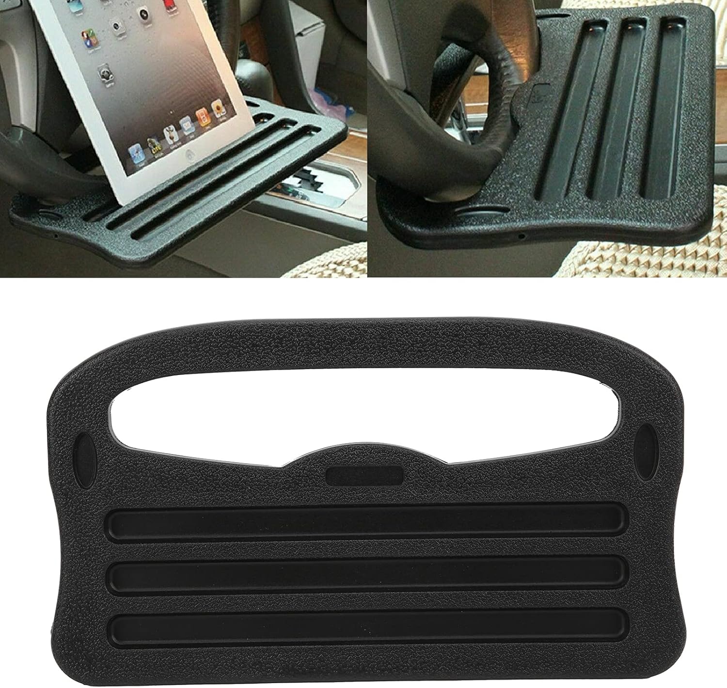 Tablet Car Accessories - 2in1 車のステアリングホイールトレイ自動車インテリア収納オーガナイザーアクセサリーラップトップタブレット IPad ノートブック車旅行テーブル用