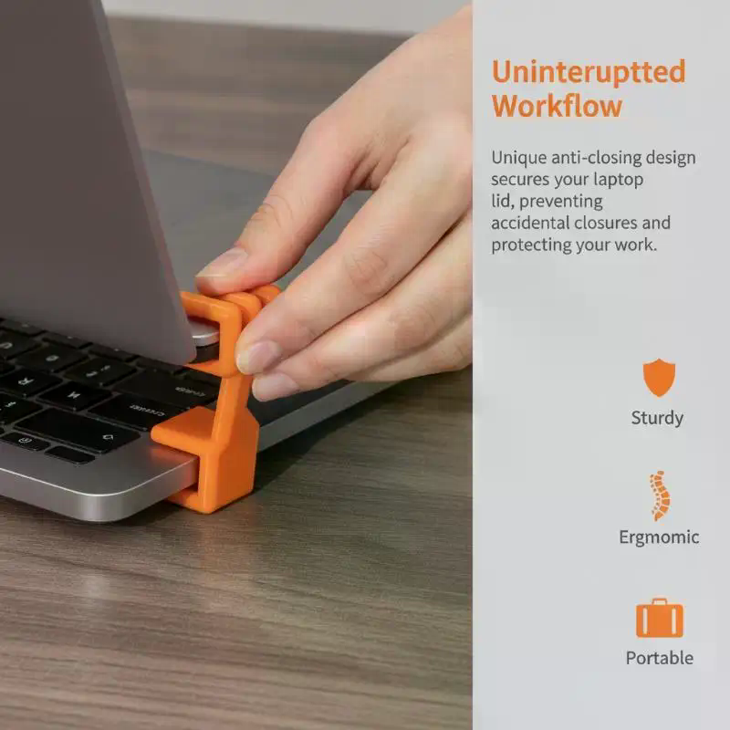 Cooling Stand Tablet - ポータブルアンチクロージングラップトップスタンド＆冷却システムユニバーサル、スクリーン用蓋ストッパー、ホームオフィス、出張に最適