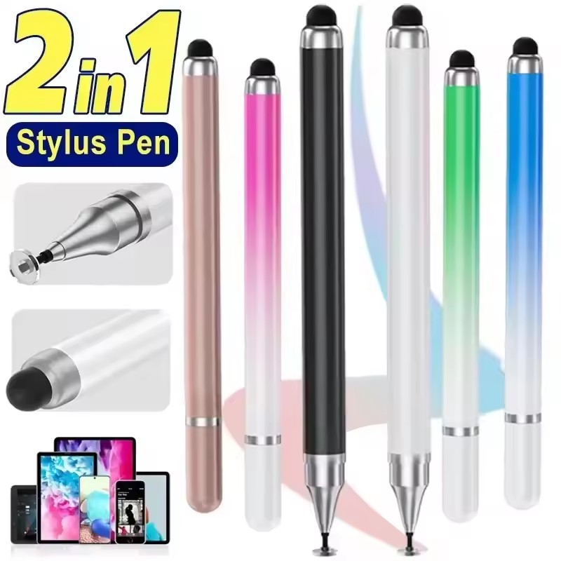 Tablet Phone Accessories - タブレット、モバイル、Android、IOSフォン、iPad用2in1ユニバーサルスタイラスペン、描画タブレットペン、静電容量式タッチスクリーンペン