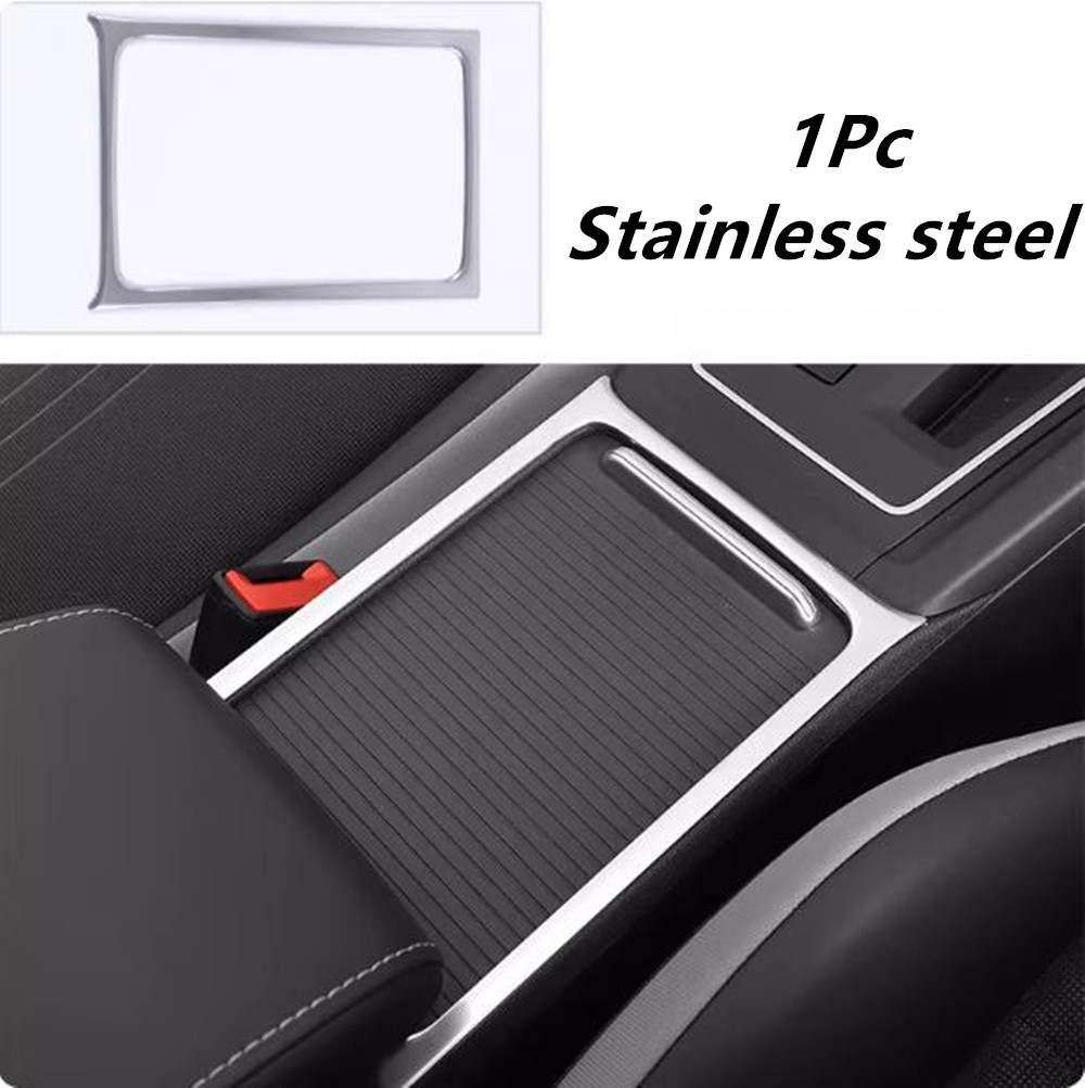 1Pc ステンレス鋼自動中央カップホルダー装飾フレームトリム - Tablet Car Accessories のレビューと価格