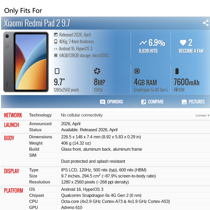 Redmi Pad 2 9.7用ケース、キーボード付きPUシ - Redmi Tablet Accessories のレビューと価格