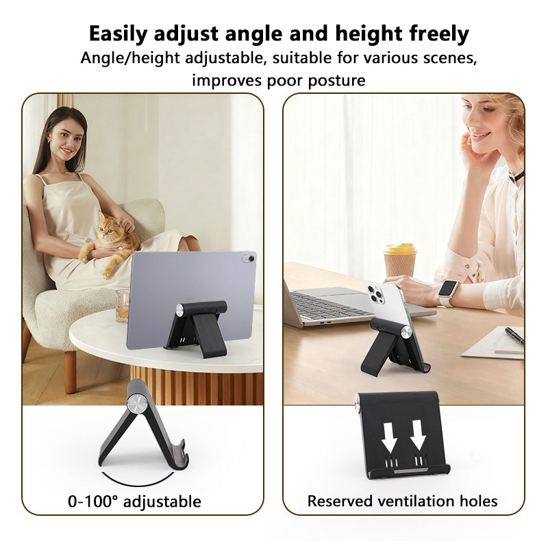 ユニバーサル折りたたみ式デスクフォンホルダー、ポータブル調整 - Tablet Phone Accessories のレビューと価格