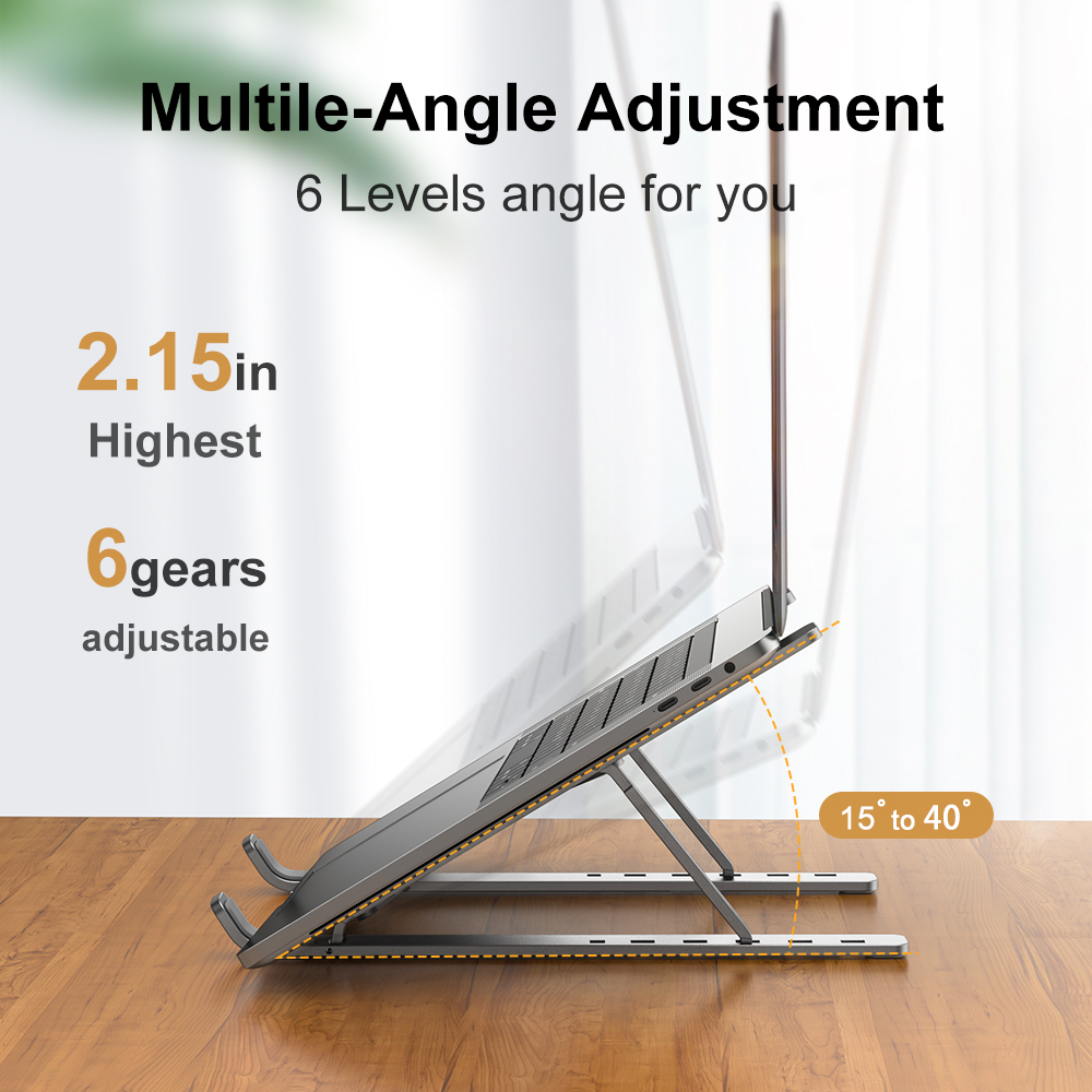 調節可能なラップトップホルダーアルミ合金ノートブックスタンド - Cooling Stand Tablet のレビューと価格