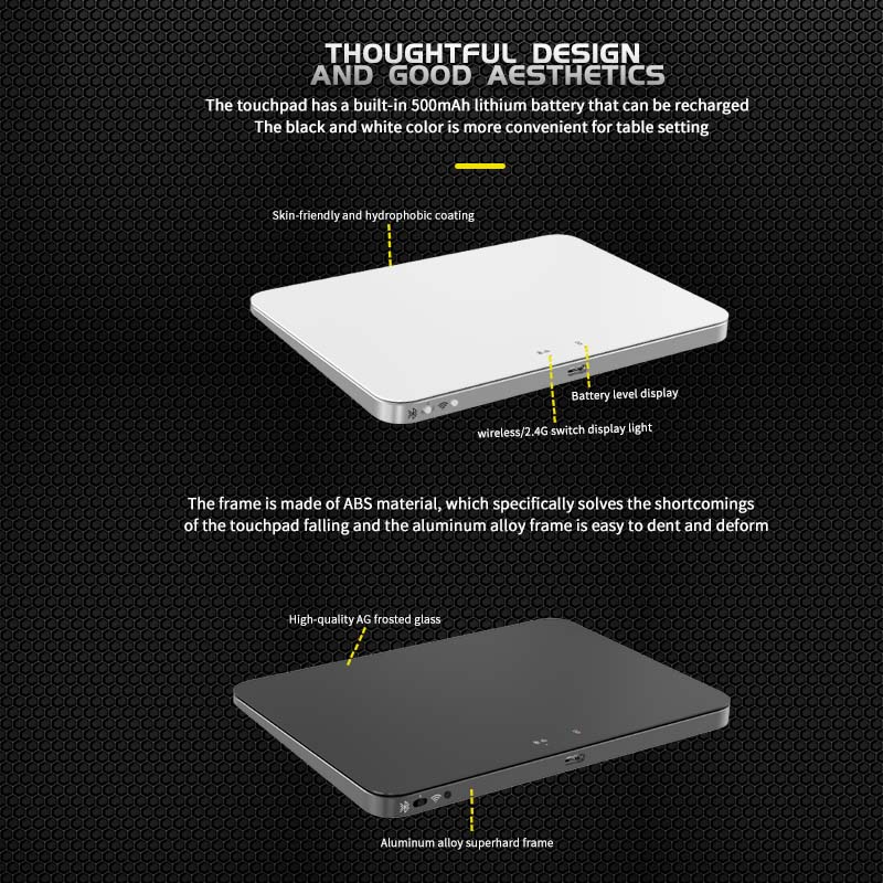 有線USBトラックパッドマウス、マルチジェスチャー付き大型高 - Bluetooth Trackpad のレビューと価格